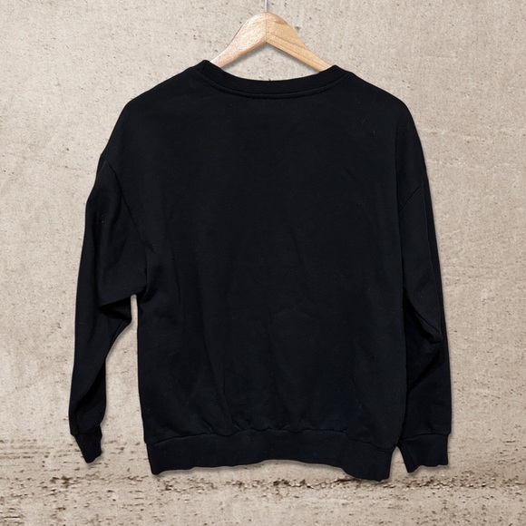 Blue b. Embroidered Black Crew Neck Sweater - Picture 2 of 3
